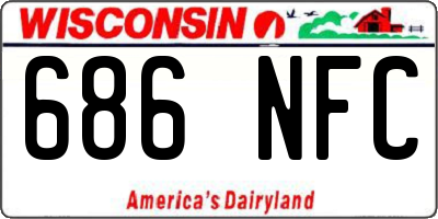 WI license plate 686NFC