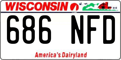 WI license plate 686NFD