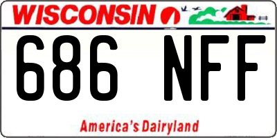 WI license plate 686NFF
