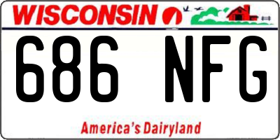 WI license plate 686NFG