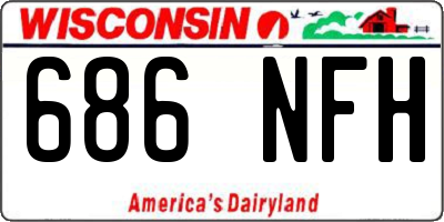 WI license plate 686NFH