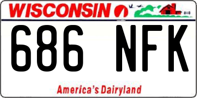 WI license plate 686NFK