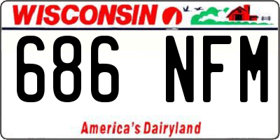 WI license plate 686NFM