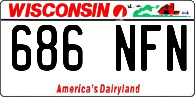 WI license plate 686NFN