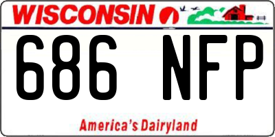 WI license plate 686NFP