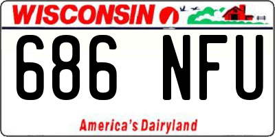 WI license plate 686NFU
