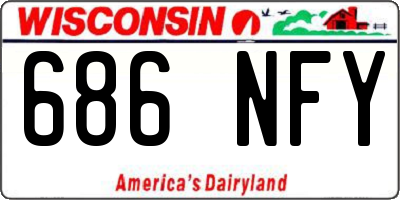 WI license plate 686NFY