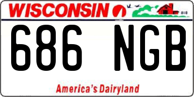 WI license plate 686NGB