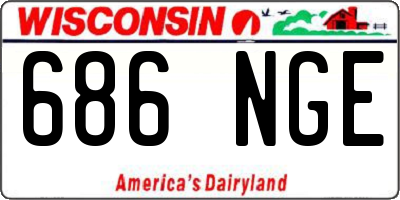WI license plate 686NGE