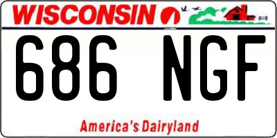 WI license plate 686NGF
