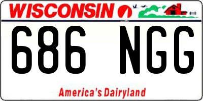 WI license plate 686NGG