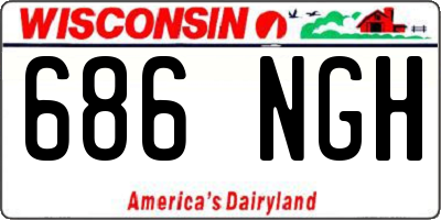 WI license plate 686NGH