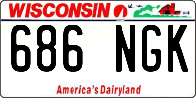 WI license plate 686NGK