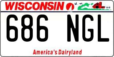 WI license plate 686NGL