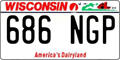 WI license plate 686NGP