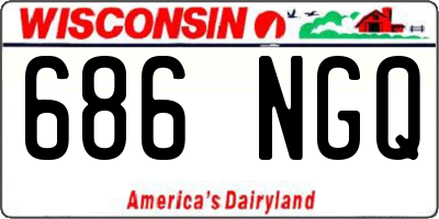 WI license plate 686NGQ