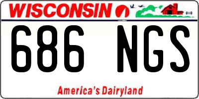 WI license plate 686NGS