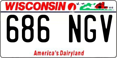 WI license plate 686NGV