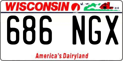 WI license plate 686NGX
