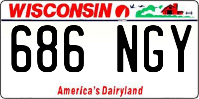 WI license plate 686NGY