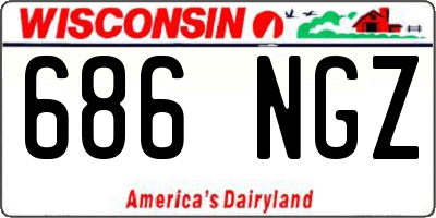 WI license plate 686NGZ