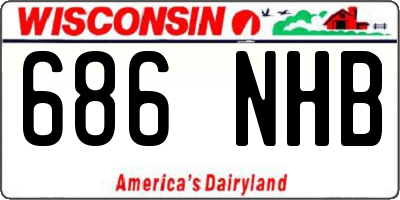 WI license plate 686NHB