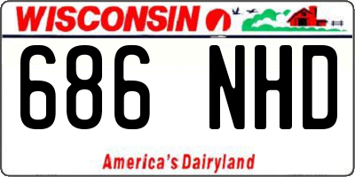 WI license plate 686NHD