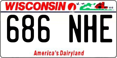 WI license plate 686NHE