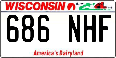 WI license plate 686NHF