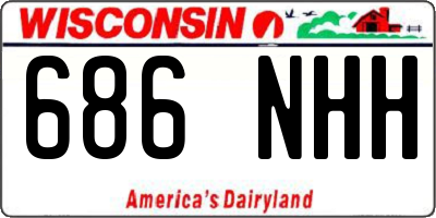WI license plate 686NHH