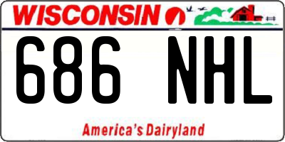 WI license plate 686NHL