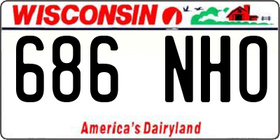 WI license plate 686NHO
