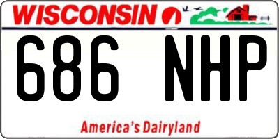 WI license plate 686NHP