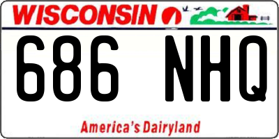 WI license plate 686NHQ
