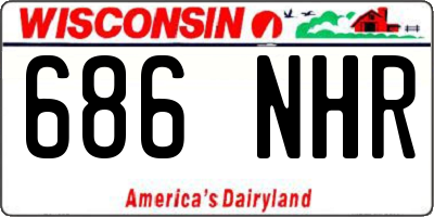 WI license plate 686NHR