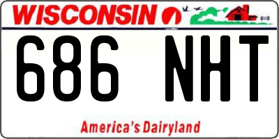 WI license plate 686NHT