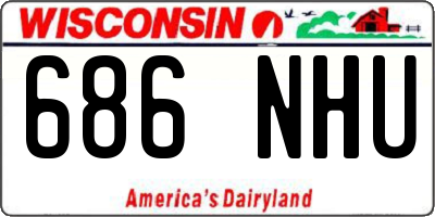 WI license plate 686NHU