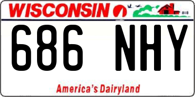 WI license plate 686NHY