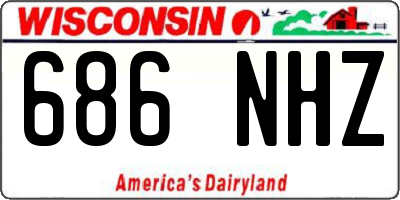 WI license plate 686NHZ