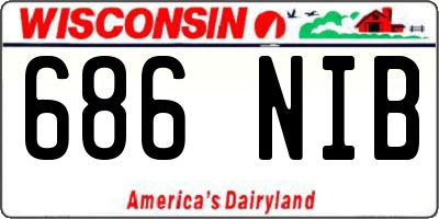 WI license plate 686NIB