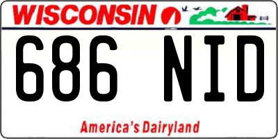 WI license plate 686NID