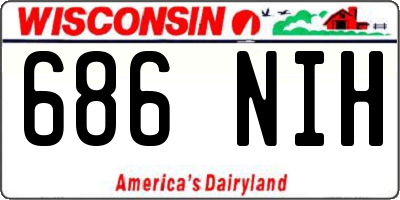 WI license plate 686NIH