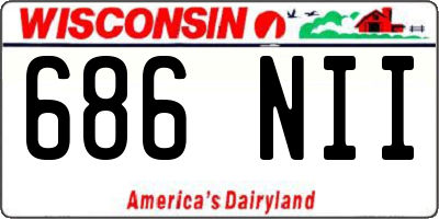 WI license plate 686NII