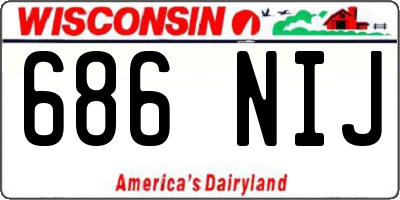 WI license plate 686NIJ