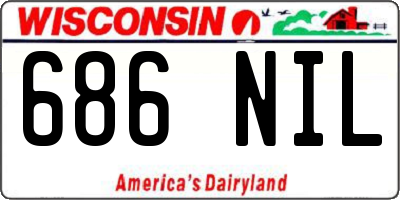 WI license plate 686NIL