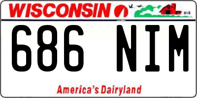 WI license plate 686NIM