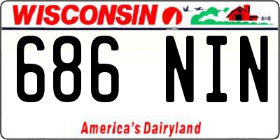 WI license plate 686NIN