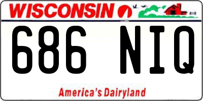 WI license plate 686NIQ