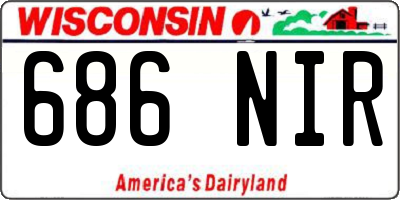 WI license plate 686NIR