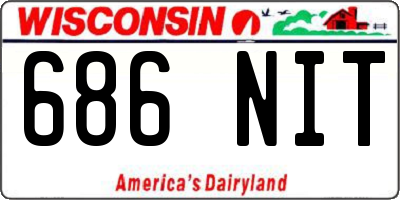 WI license plate 686NIT